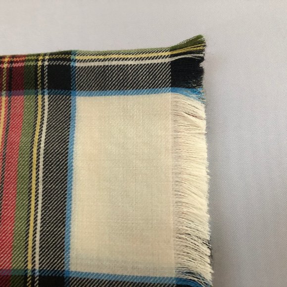 Gucci Interlocking GG Chain Tartan Scarf in White - Picture 5 of 5